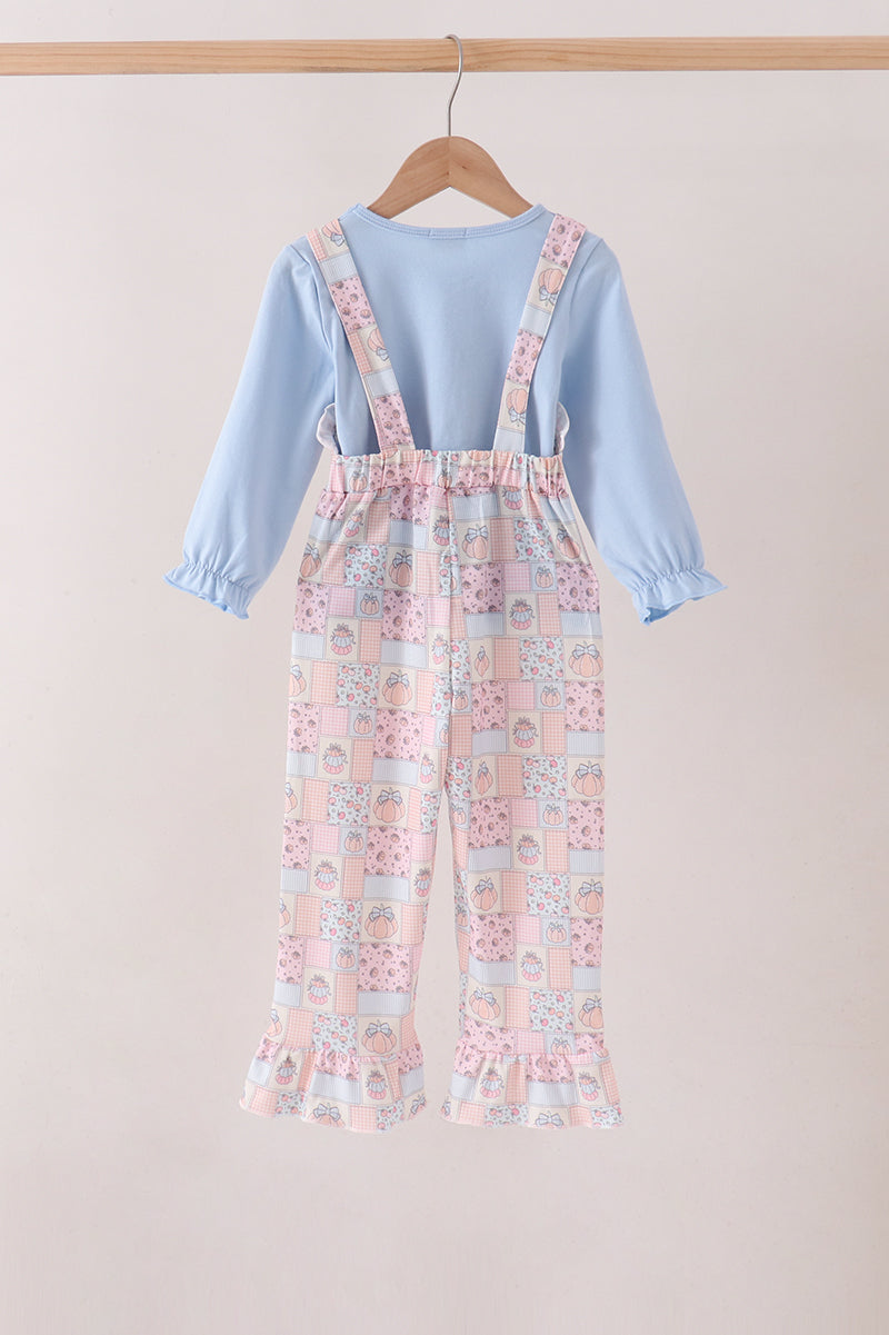 Pink pumpkin ruffle 2pc set