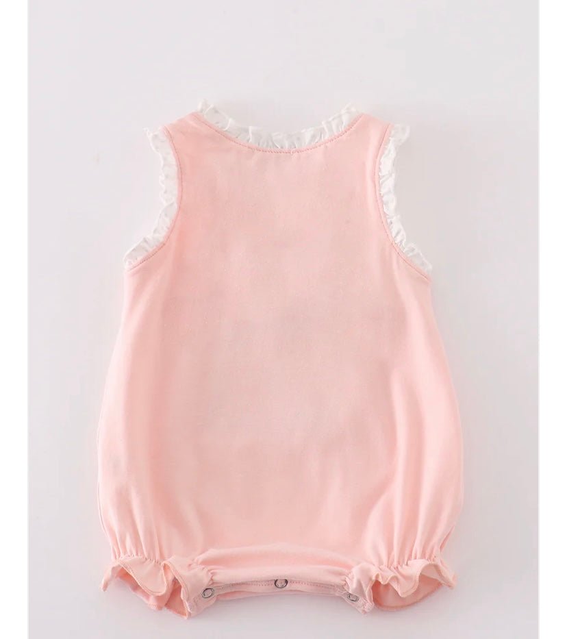 Baby Pink Easter Bunny Appliqué Bubble