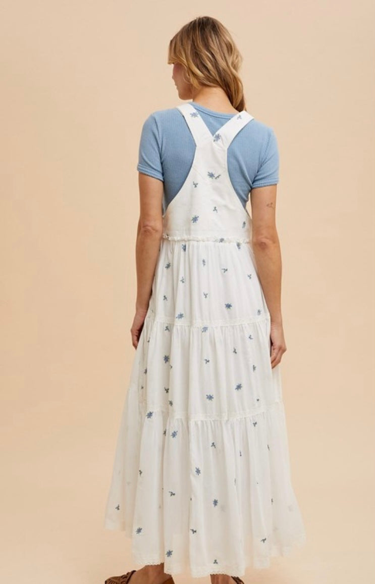 All Over Embroidered Skirtall With Lace Detail