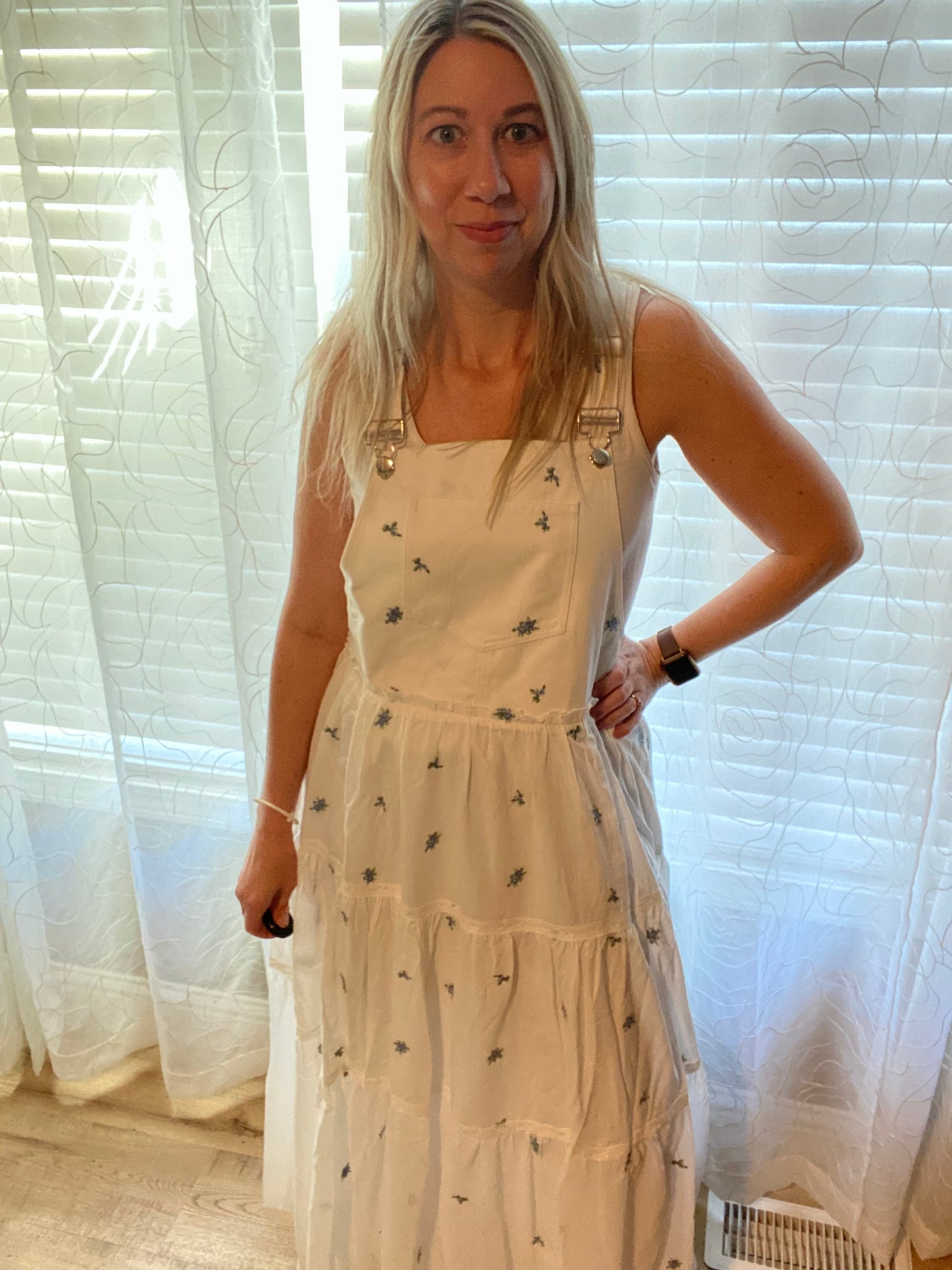 All Over Embroidered Skirtall With Lace Detail