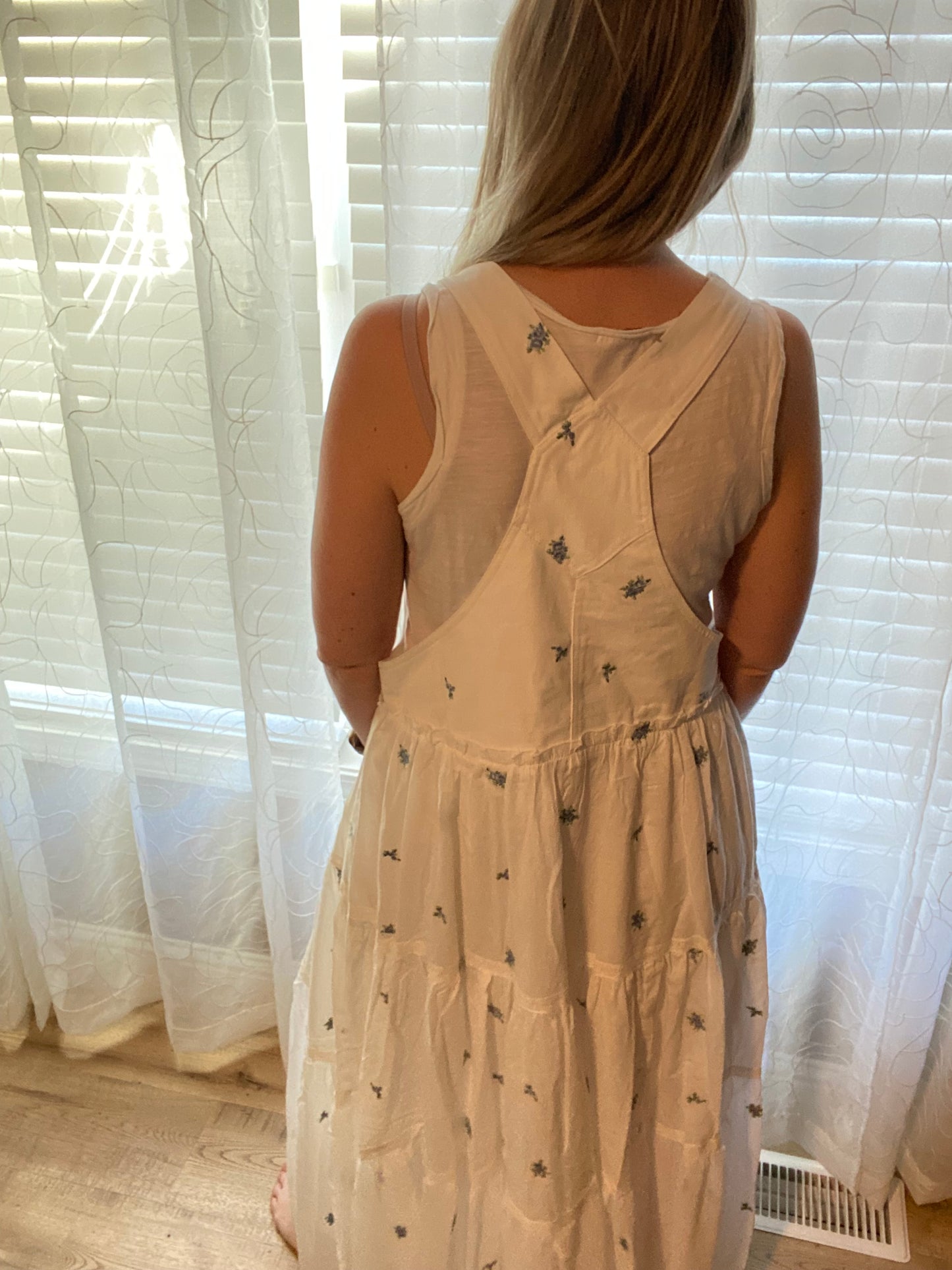 All Over Embroidered Skirtall With Lace Detail