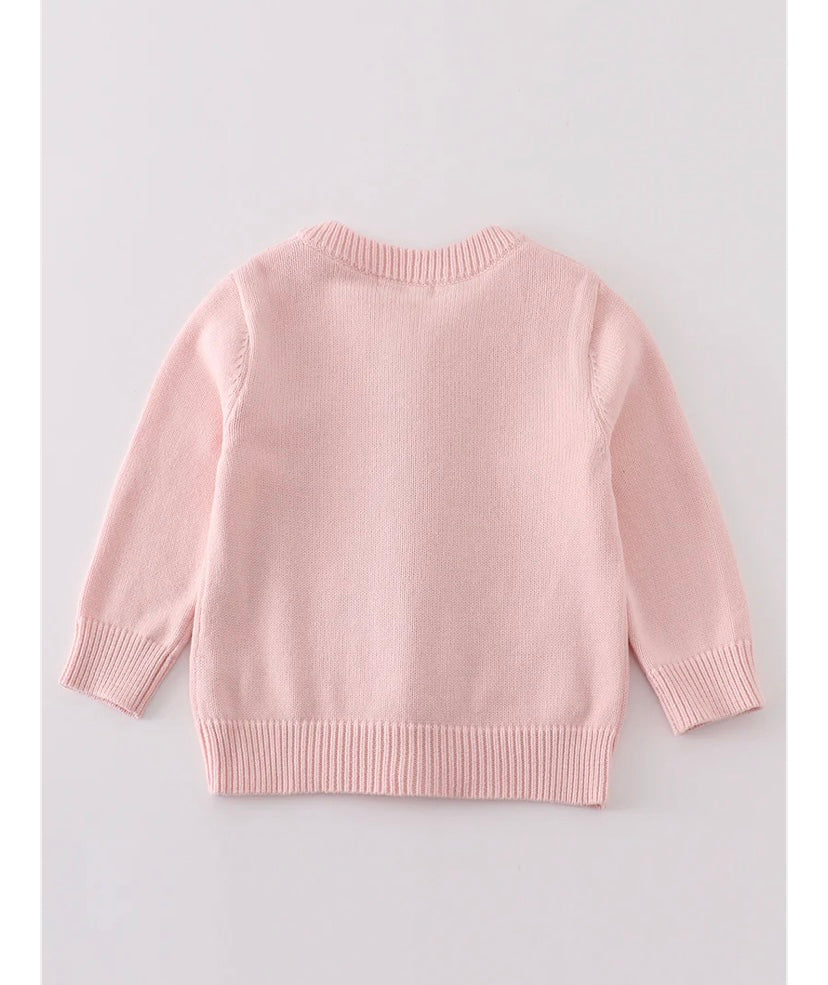 Girls Bow Tie Sweater Cardigan