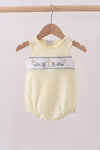 Yellow cross sheep embroidery bubble