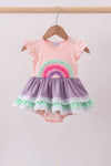 Purple lace rainbow ruffle bubble