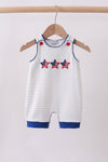 Navy bow applique stripe jonjon