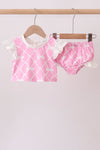 Pink Bow UPF Swim Set