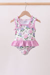 Purple Hydrangea UPF Swim One-Piece
