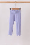 Violet Scalloped Yoga Active Leggings