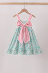 Pink Bow Floral Dress