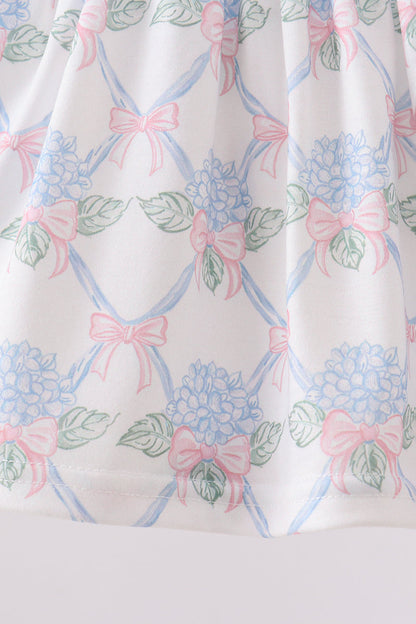 Blue Floral Bloomer Set
