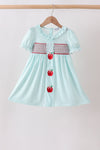 Blue Apple Smocked Dress