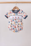 Blue Sailboat Smocked Bubble