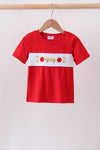 Red School Bus Smocked top