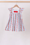 Red Apple Applique Dress