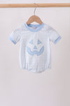 Blue Jack-O-Lantern  Applique Bubble