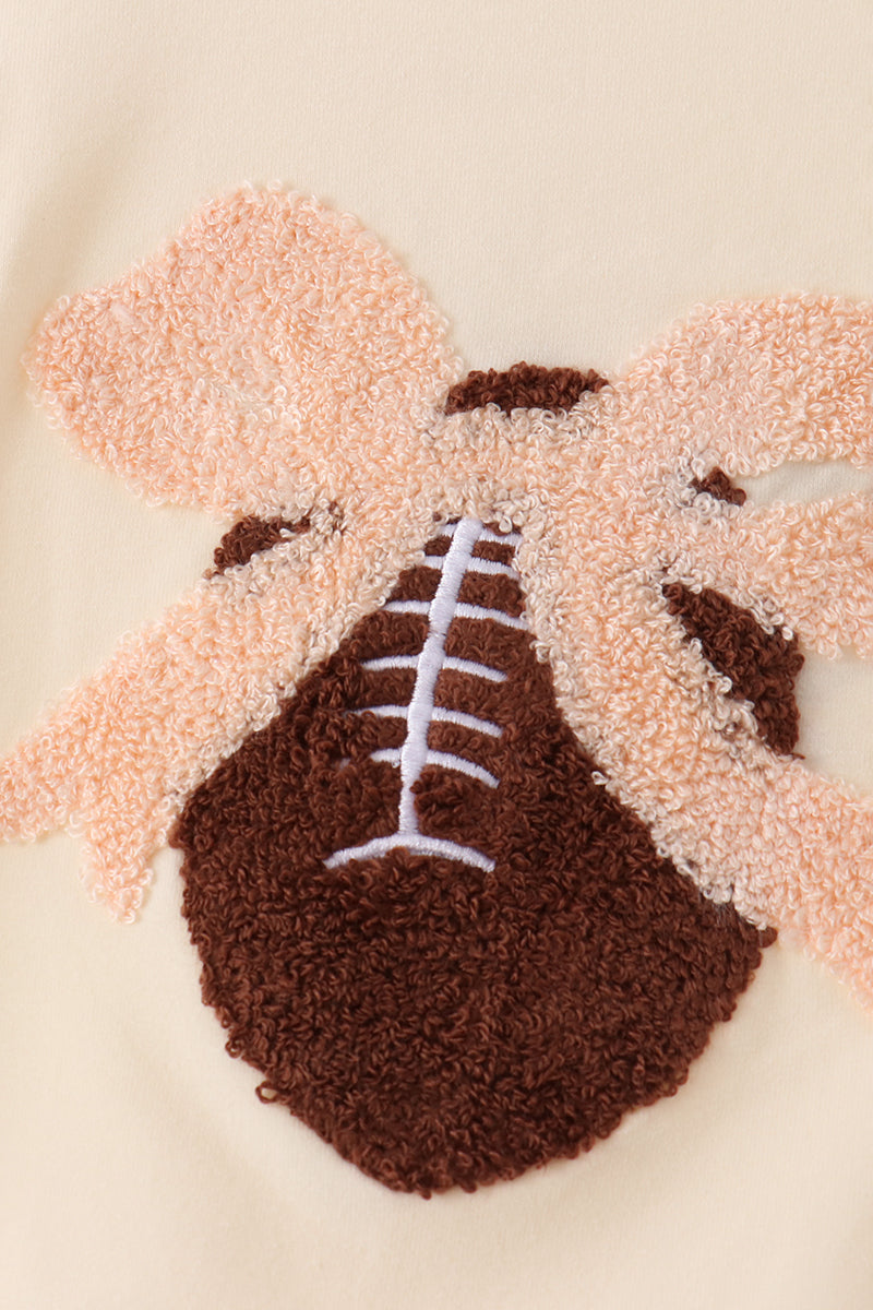 Cream Football French Knot Bubble