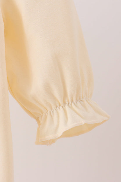 Cream Football French Knot Bubble