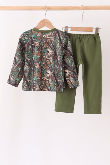 Camouflage Mallard Embroidery Pants Set