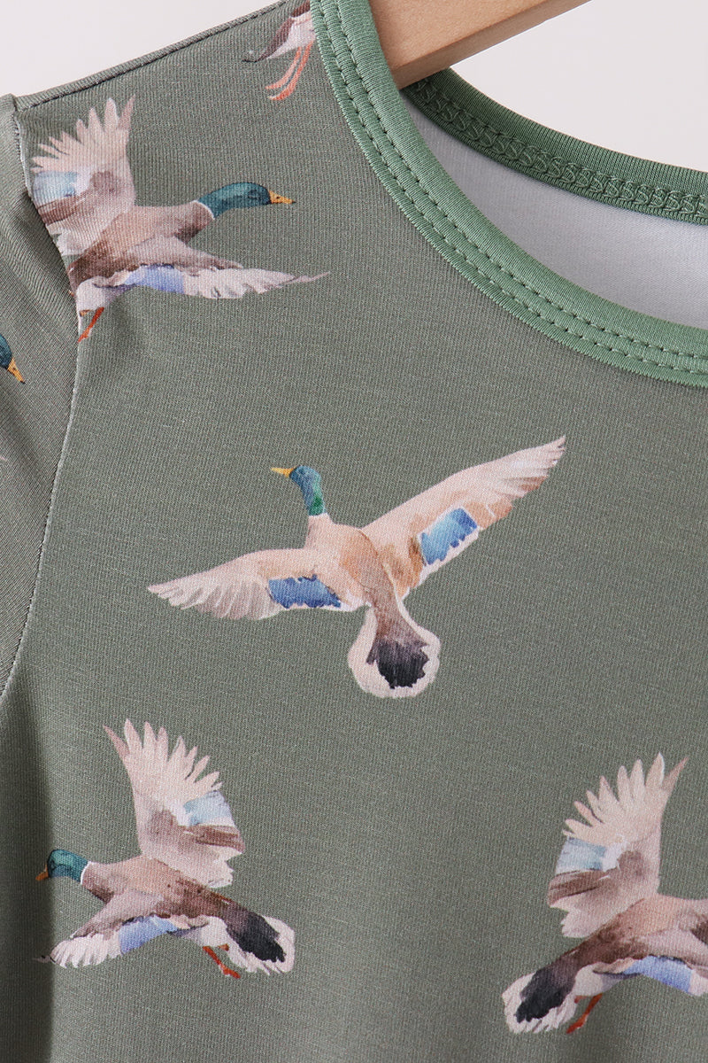 Green Mallard Bamboo Pants Set