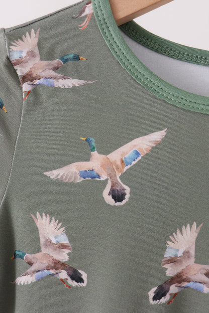 Green Mallard Bamboo Pants Set