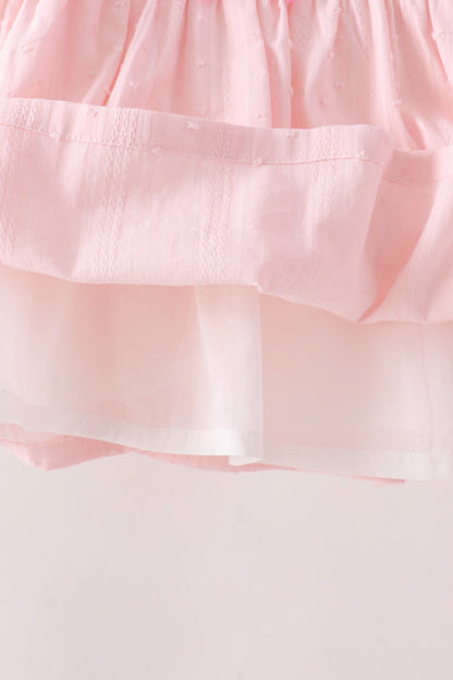 Pink Castle Embroidery Jacquard Pants Set