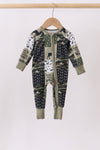 Camo Deer Bamboo Zip Romper