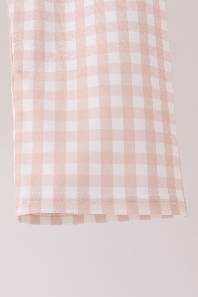 Sage Puppy Fishing Gingham Pants Set
