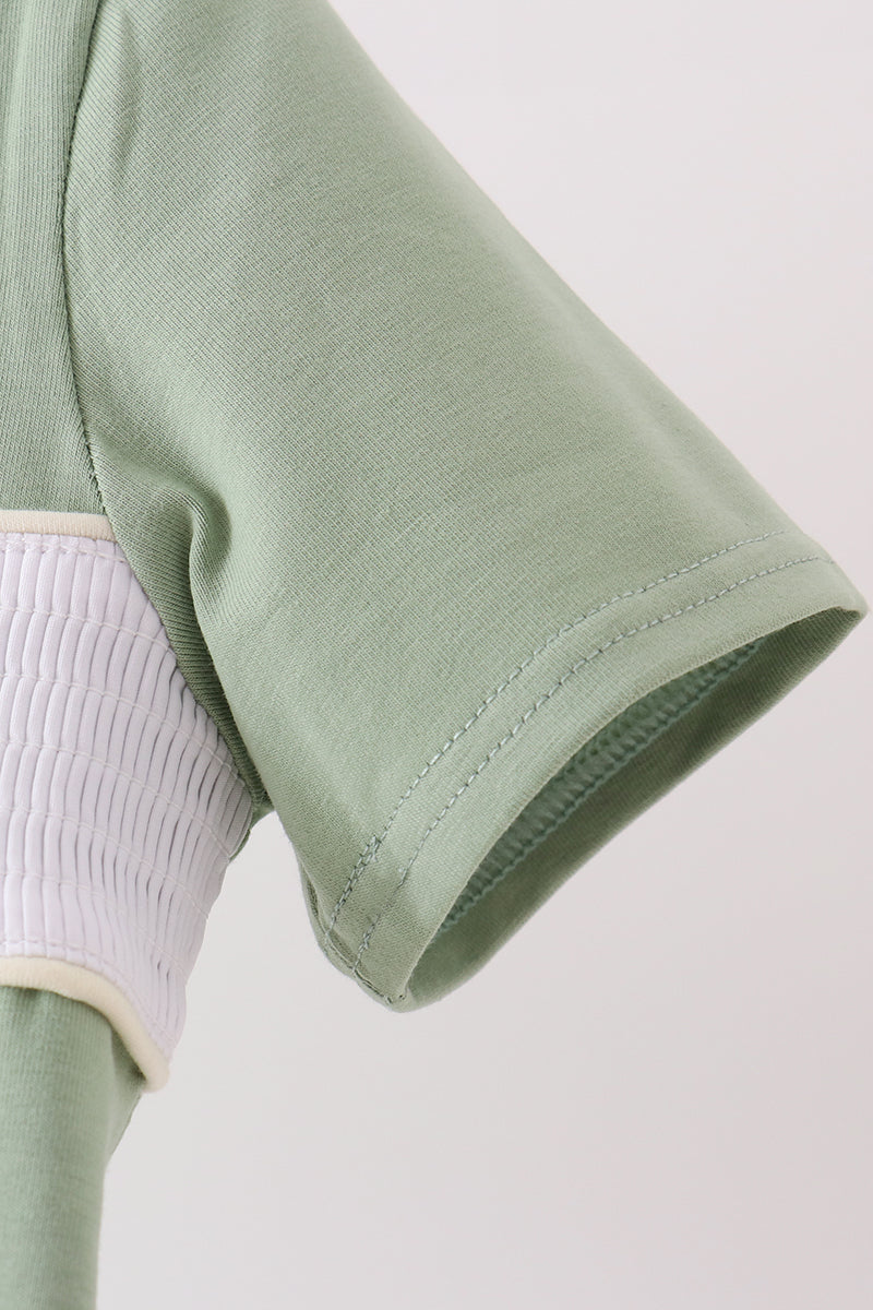Sage Blessed Smocked Top