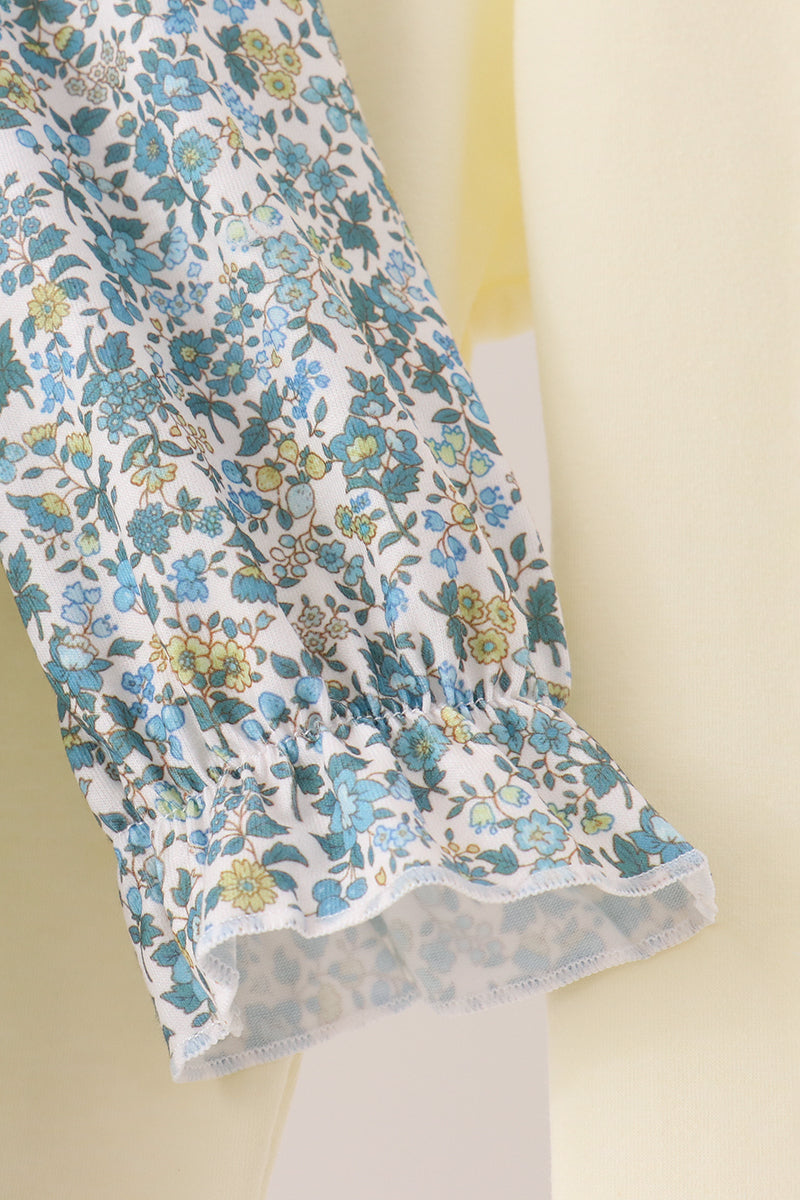 Sage Floral Smocked Pants Set