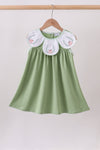 Sage Pumpkin Embroidered Dress