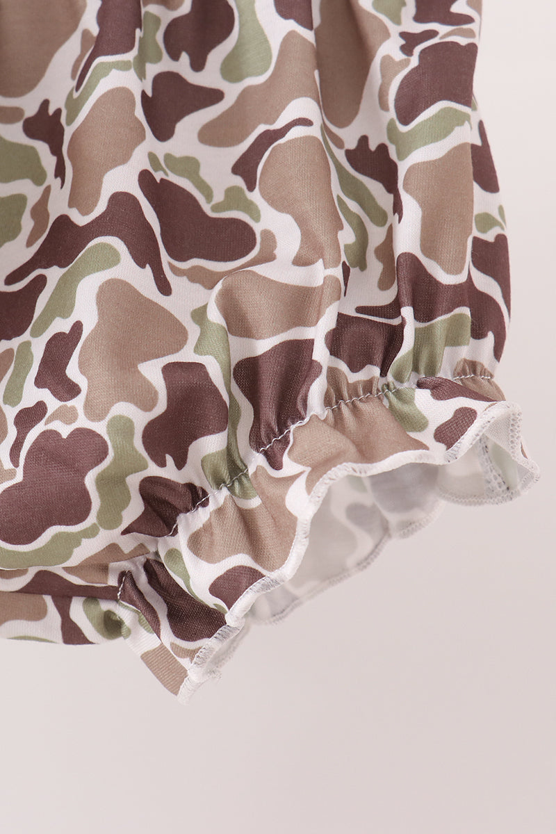 Camo Pumpkin Applique Bloomer Set