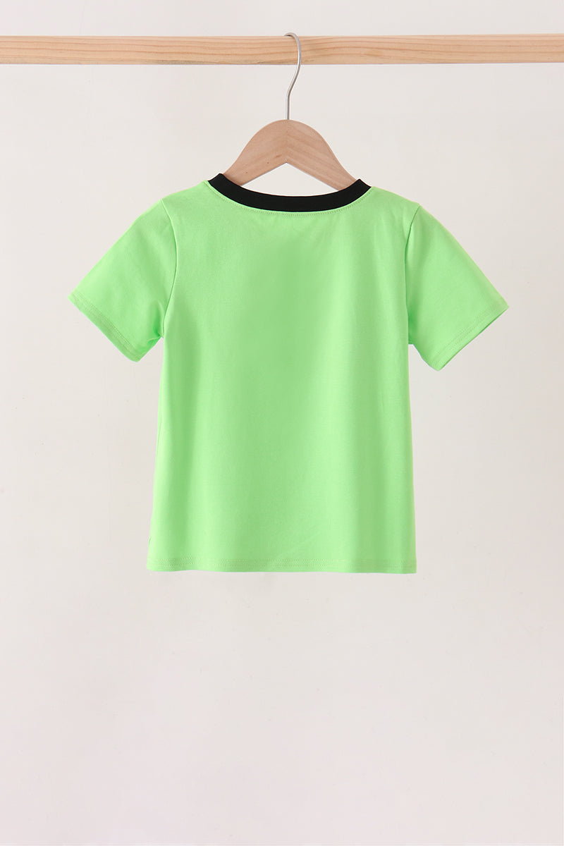 Green embroidery top