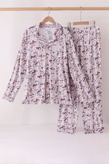 Camouflage bamboo mom pajama set