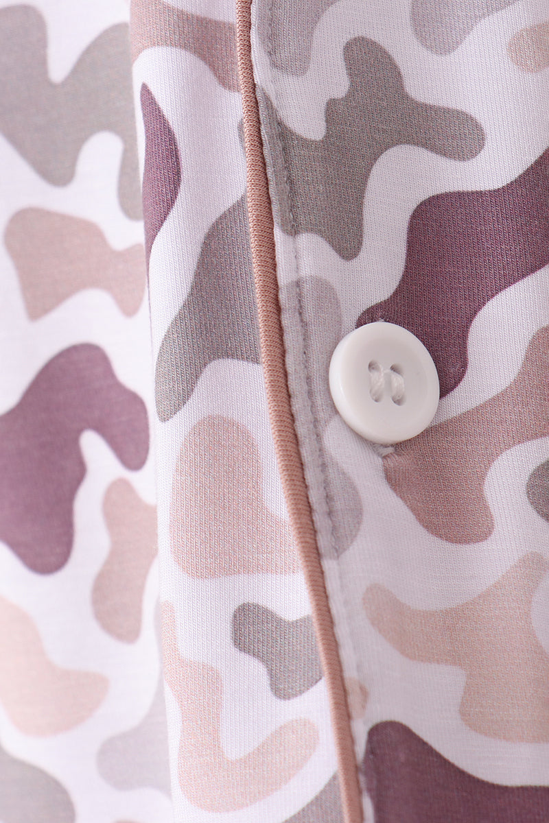 Camouflage bamboo mom pajama set