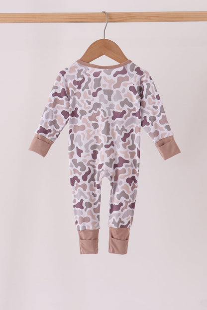 Camouflage bamboo romper