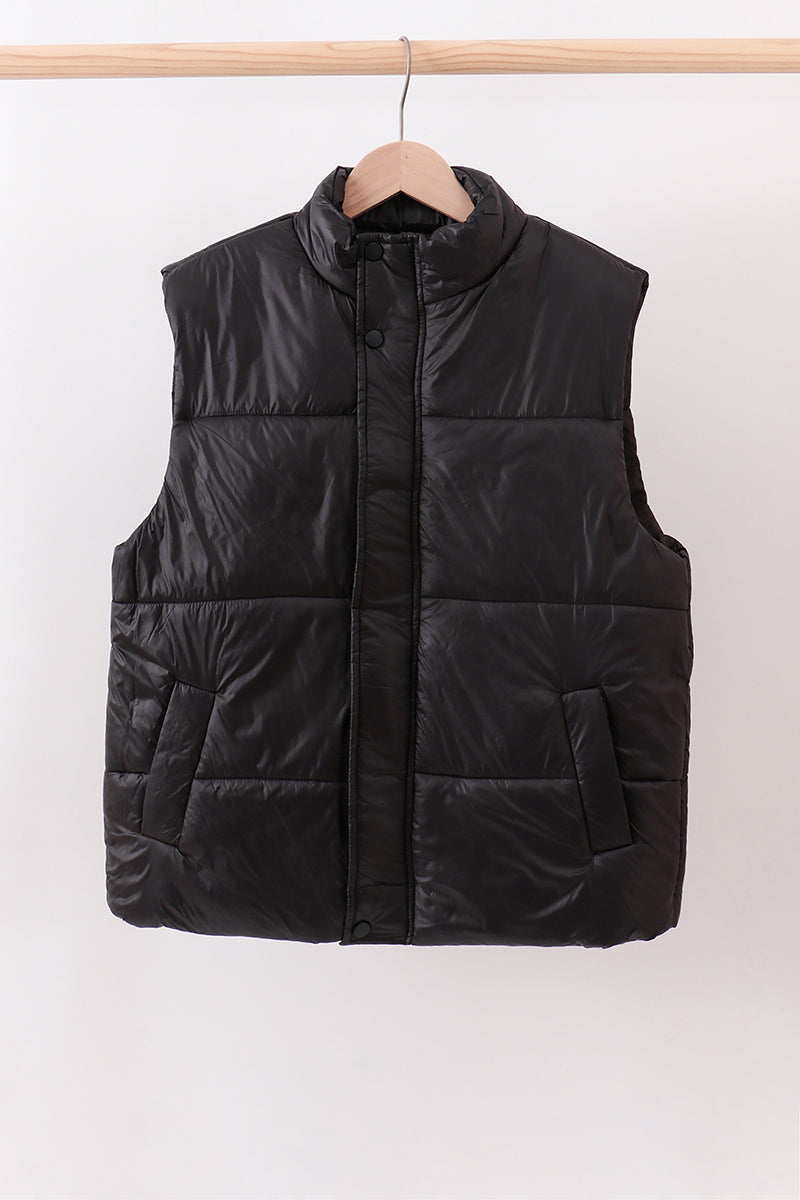 Black mom&me puffer vest