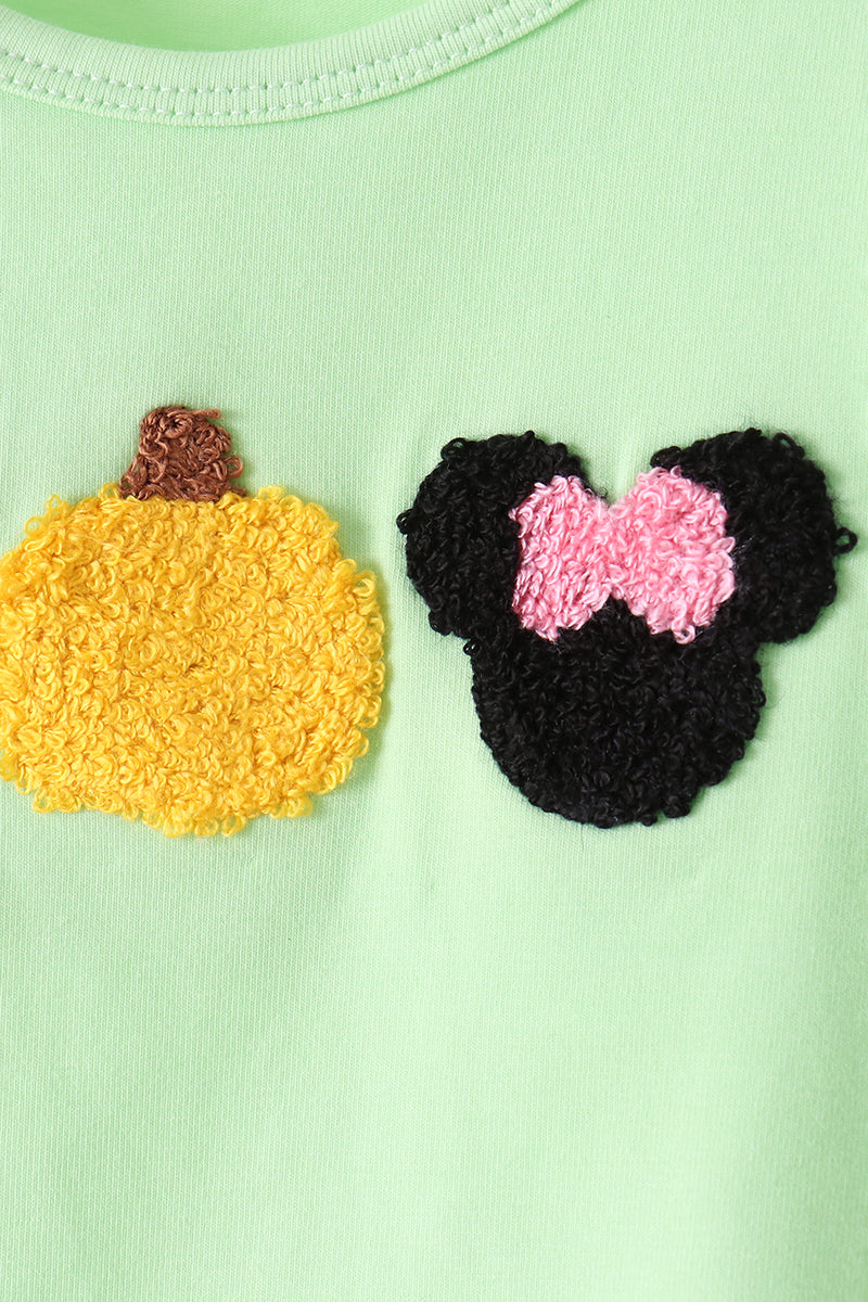Light green character french knot bloomer set