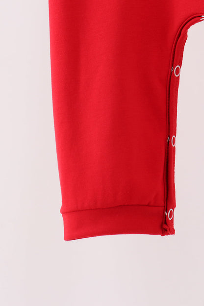 Red Milk Cookies French Knot Romper