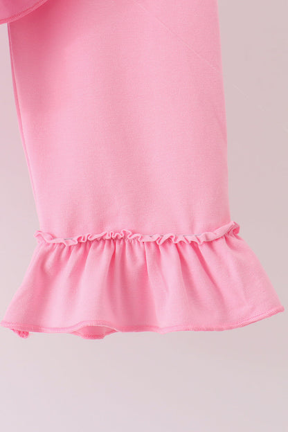 Blue Milk Santa Cookies Ruffle Pants Set