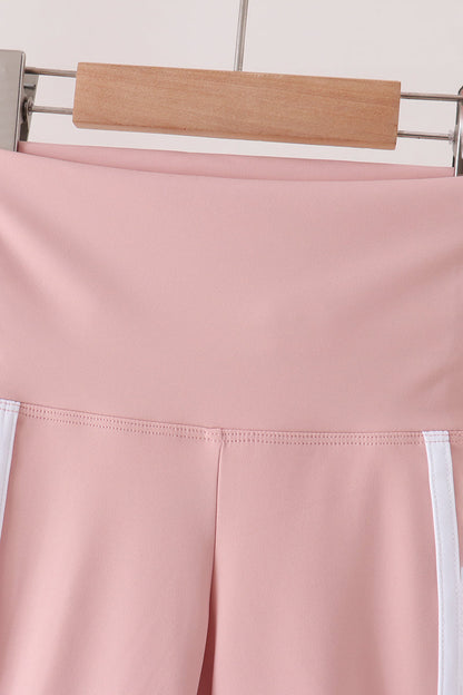 Pink Flare Double Side Stripe Active Pants