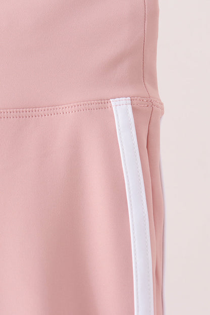 Pink Flare Double Side Stripe Active Pants