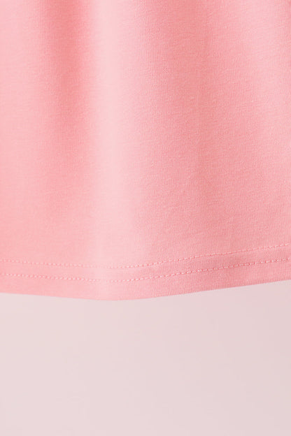 Pink pumpkin embroidery dress