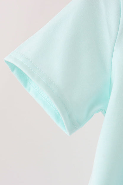Blue goose embroidery top