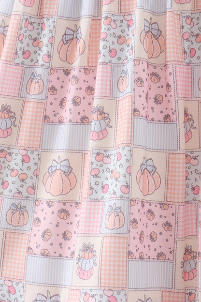 Pink pumpkin ruffle dress