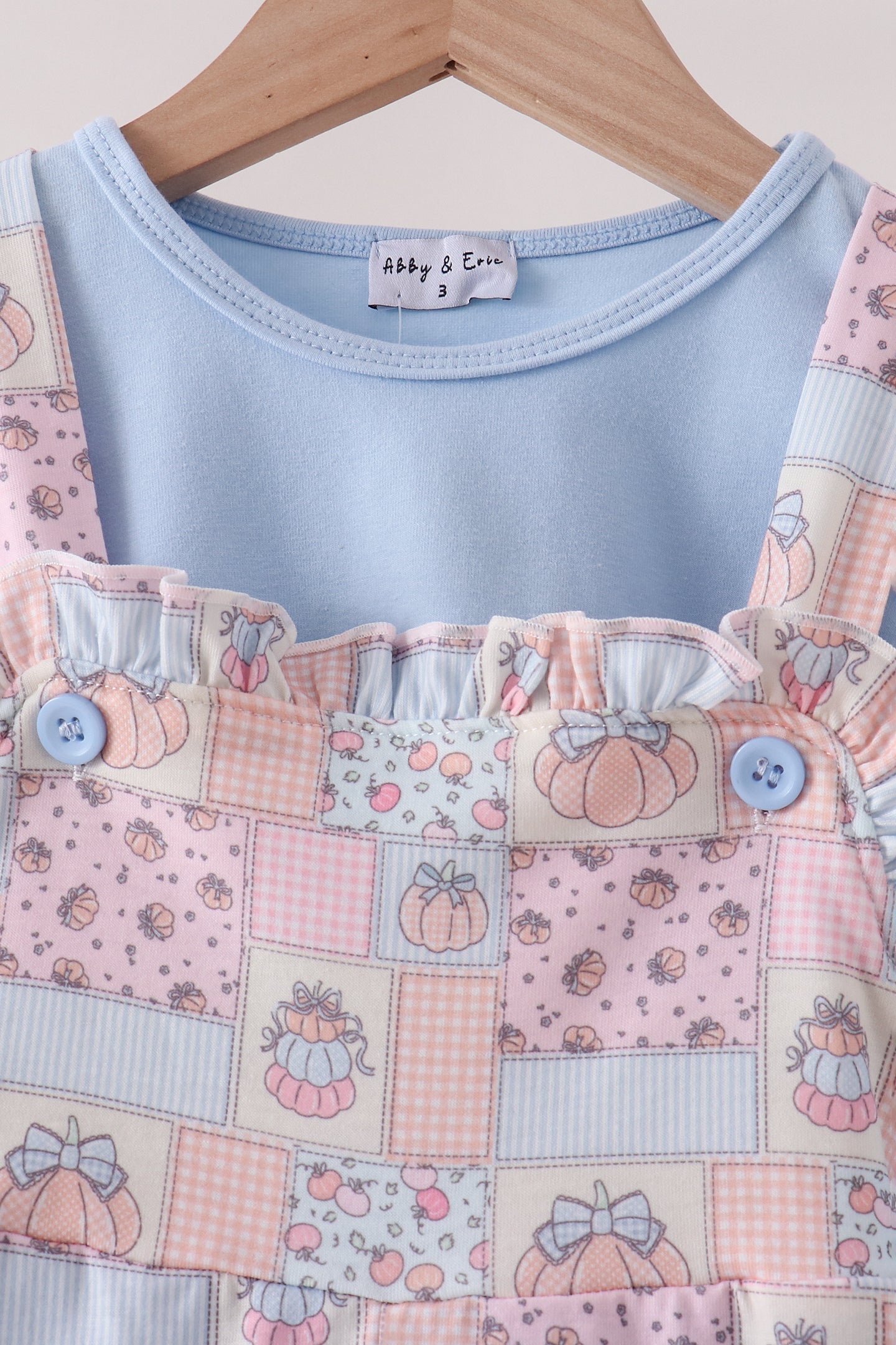 Pink pumpkin ruffle 2pc set