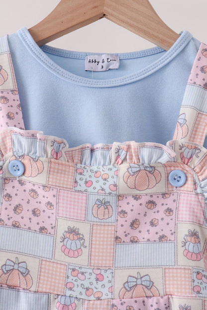 Pink pumpkin ruffle 2pc set