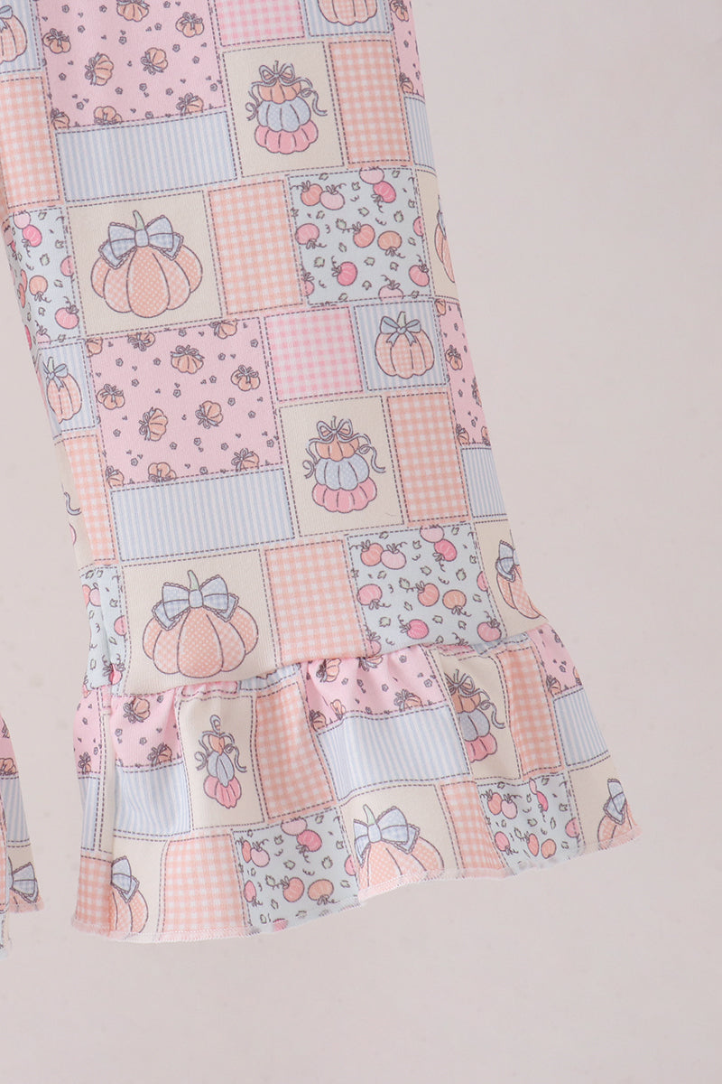 Pink pumpkin ruffle 2pc set