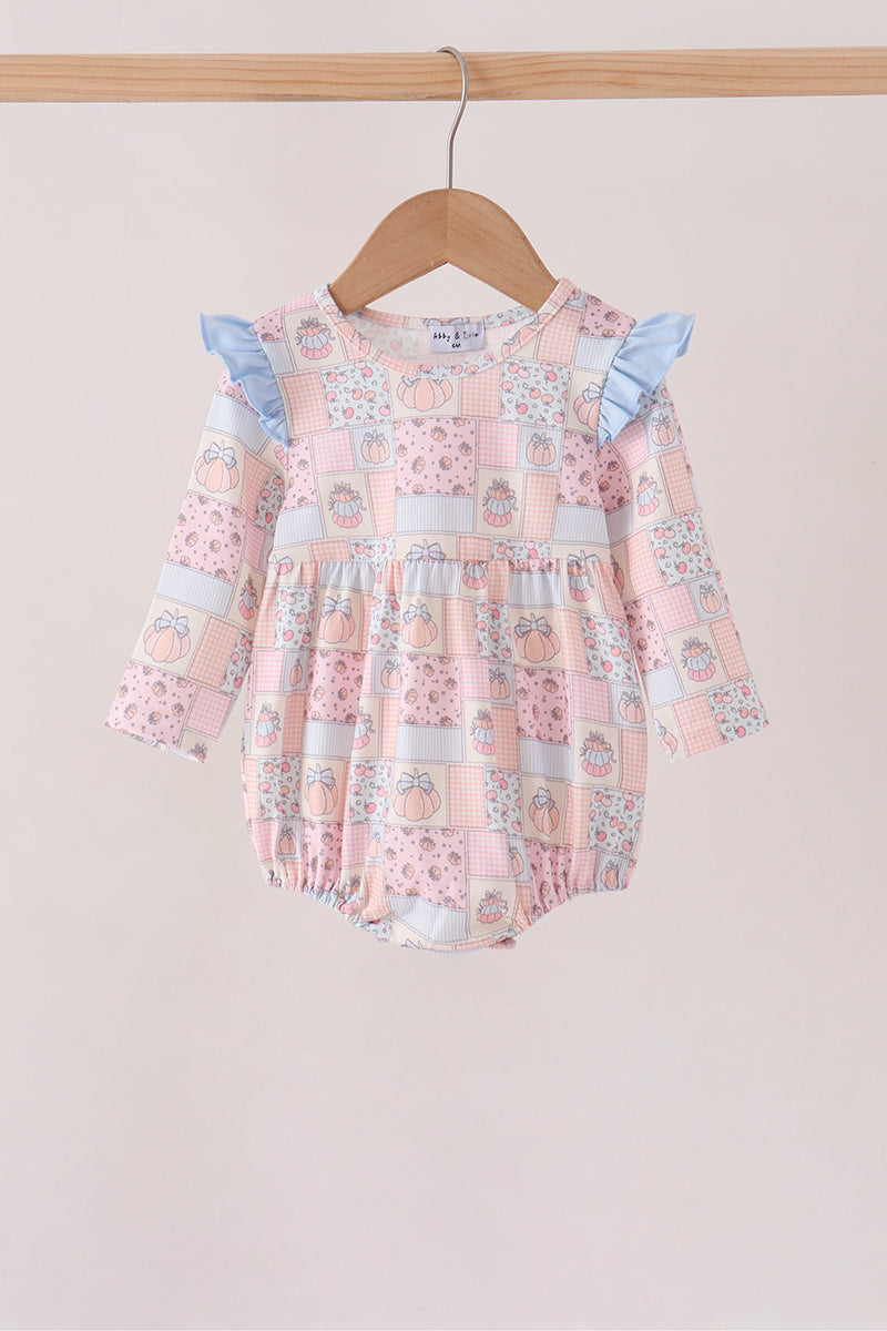 Pink pumpkin ruffle bubble