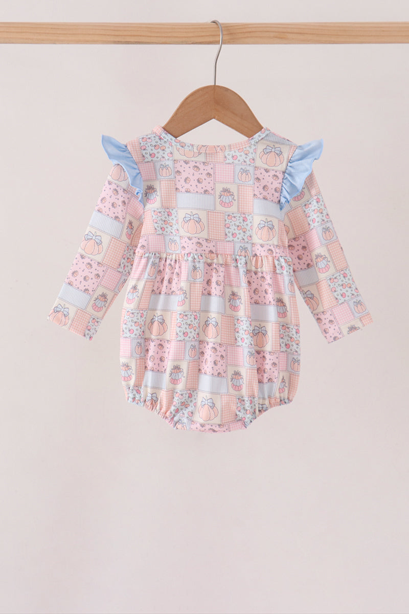 Pink pumpkin ruffle bubble