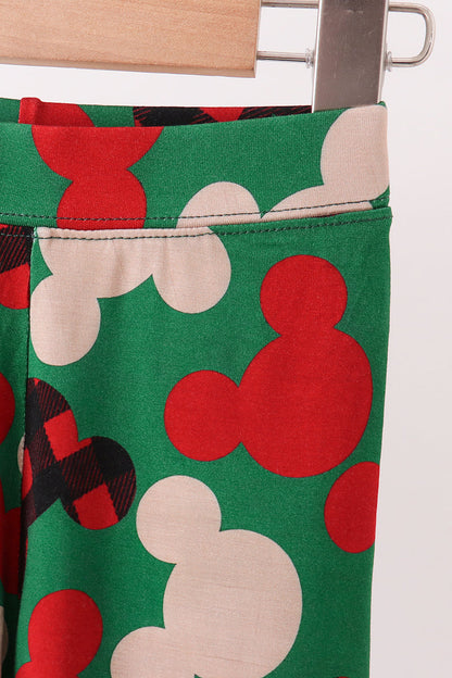 Red character bamboo pajama set
